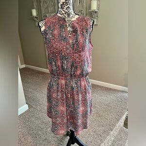 GAP Red and Blue Paisley Mini Dress
